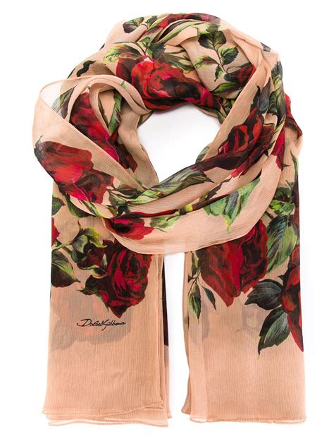 dolce gabbana rose print scarf|dolce and gabbana head scarf.